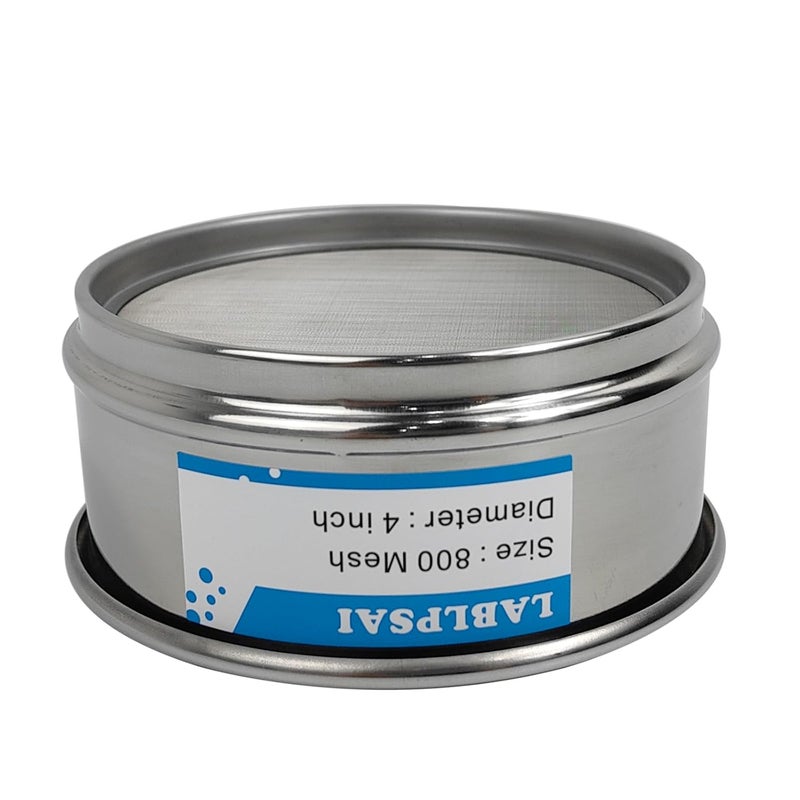 LABLPSAI 800 Mesh Lab Sieves 4" Diameter 304 Stainless Steel Wire Cloth Test Sieve for Industrial Laboratory Home - Image 2